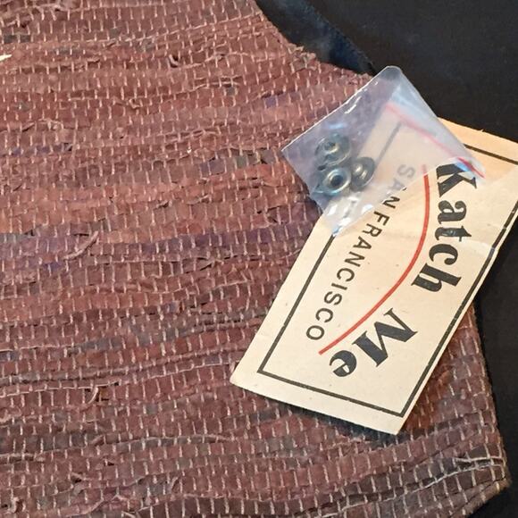 Katch Me Retro Biker NWT Cowboy Vintage Western Brown Suede Leather Vest L N - Picture 6 of 8